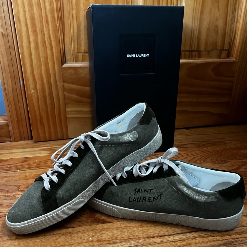 Men’s Saint Laurent Olive green sneakers